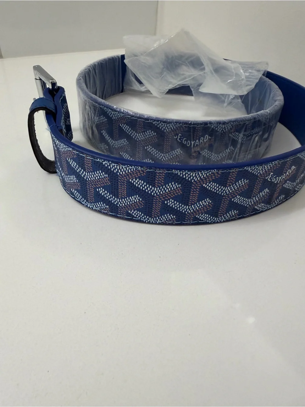 Goyard Blue Monogram Belt – Size 30-32 Waist